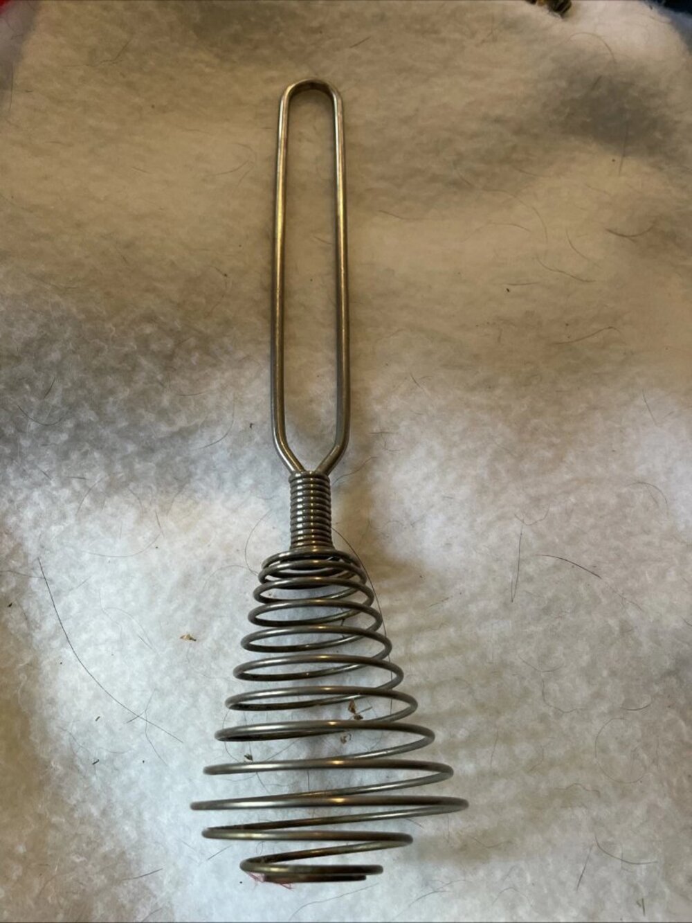 Vintage Stainless Steel 8” Spring Coil Whisk Manual Hand Mixer Kitchen Tool